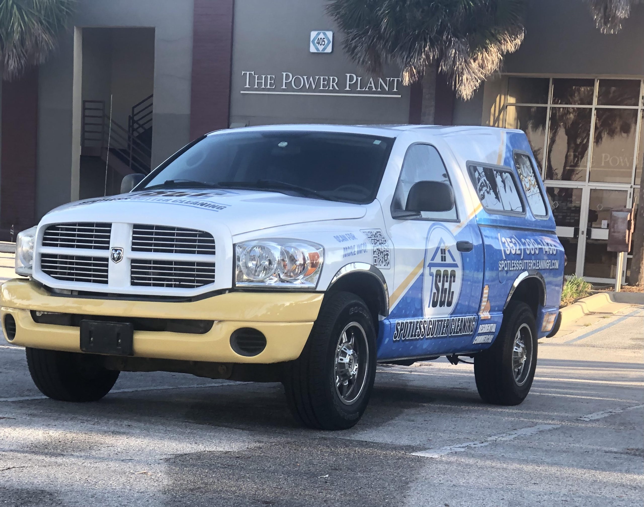 Spotless Gutter Cleaning Truck